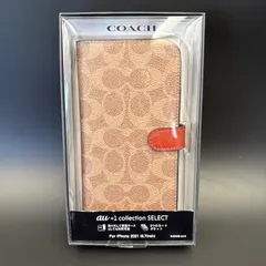【未使用品】COACH コーチ iphone13mini 用ケース 手帳タイプ カバー シグネチャー coach 330-12