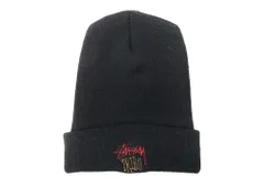 ステューシー STUSSY Tribe Beanie トライブ ビーニー 刺繡ロゴ oldstussy ハット キャップ 黒 帽子 メンズ帽子 ニット帽 ロゴ ブラック 104H-85