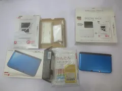  ゲーム ニンテンドー3DS LL 本体 SPR-001 ブルー×ブラック 動作品 箱付き 中古品