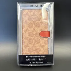 【未使用品】COACH コーチ iphone13mini 用ケース 手帳タイプ カバー シグネチャー coach 330-14