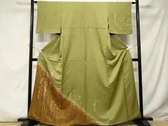 平和屋着物■訪問着　枝花文　暈し染め　金彩　正絹　逸品　CABE3201ev