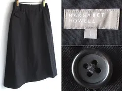 定価37400円 MARGARET HOWELL マーガレットハウエル 2020AW LIGHT COTTON TWILL ライトコットンツイル スカート 1 黒 ブラック MHL.