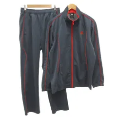 アディダス adidas セットアップ ジャージ ジャケット パンツ L グレー 長袖 スタンドカラー パイピングデザイン /JS ■ECF001