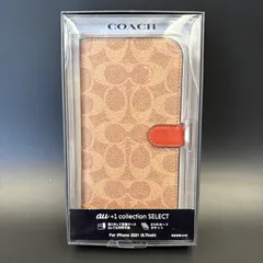 【未使用品】COACH コーチ iphone13mini 用ケース 手帳タイプ カバー シグネチャー coach 330-16