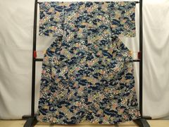 平和屋着物●訪問着　友禅　作家物　草花文　暈し染め　正絹　逸品　CABE2669yc 平和屋着物○訪問着 友禅 作家物 枝花文 暈し染め 正絹 逸品