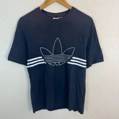adidas Originals アディダスオリジナルス デカロゴ Tシャツ ブラック Mサイズ メンズ 古着 ストリート スポーツMIX