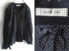 KANEKO ISAO カネコイサオ ピコレース リボン コットン ドット カーディガン ノーカラー ブラウス シャツ FREE ブラック 黒 ピンクハウスのサムネイル