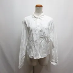 ジーユー GU 長袖 オックスフォード ショート シャツ L 白 ホワイト