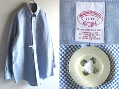 90s-00sビンテージ USA製 Brooks Brothers ブルックスブラザーズ TRADITIONAL FIT スーピマコットン オックスフォード BDシャツ 17-33 サックスブルー 水色