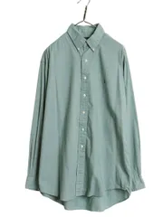 【お得なクーポン配布中!】 90s ラルフローレン チェック 長袖 ボタンダウン シャツ メンズ L オールド ポロ コットン 長袖シャツ 千鳥格子 ワンポイント BD シンプル