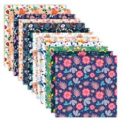 TVETE コラージュ 素材紙 デザインペーパー【12枚入り】12種類 花と植物 可愛い ペーパー 紙もの デコ 背景紙 手帳・ シール帳・ 日記 ・スクラップ コラージュ ・デコレーション・ アルバム作り デザインペーパー DIY 手作りハンドメイド 包装紙