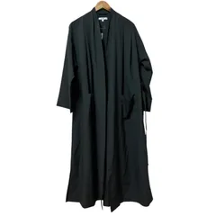  MOUSSY マウジー ロングガウン コート ブラック レディース FREEサイズ【ZK100】