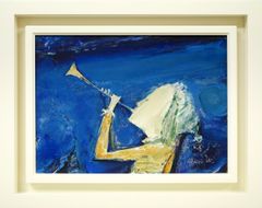 永井金四郎、【帰巣】、希少な大判額装用画集より、美品、日本人画家