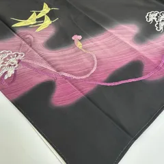 黒留袖 正絹 金駒刺繍 上品な鶴 組紐 比翼 袷 着物 MK-5626