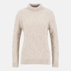 バブアー レディース アウター ニット・セーター Barbour Burne Roll Neck Jumper Oatmeal オートミールのサムネイル