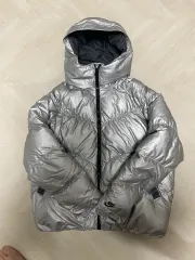 (正規品) NIKE ダウンフィル フーディー ジャケット シルバー L