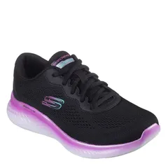 スケッチャーズ レディース シューズ スニーカー メッシュ レース Skechers Engineered Mesh LaceUp W Iridesce LowTop Trainers Womens BlackPurple ブラック