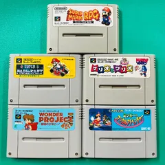 【カセットのみ５点セット】スーパーファミコン スーパーマリオRPG スーパーマリオカート マリオとワリオ ワンダープロジェクトJ 機械の少年ピーノ: Wonder Project J ミッキーのマジカルアドベンチャー SFC