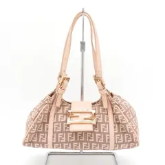 フェンディ マンマバケット ズッキーノ キャンバス / レザー ミニハンドバッグ ピンク レディース