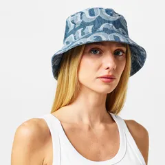 フューゴ レディース アクセサリー 帽子 Hugo Womens Adalyn Lasered Bucket Hat Dark Blue ブルー
