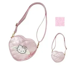 エンジェルハローキティ ハート キルティング クロスバック ピンク