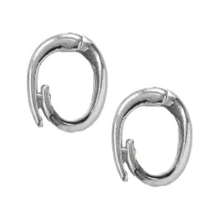 【人気商品】留め具 ペンダント 開閉式 ネックレストップ チャーム 同色2個SET カスタマイズ クリッカー (Small/シルバー) バチカン