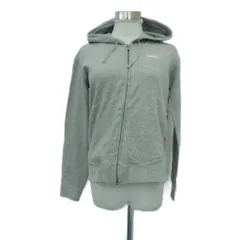 プーマ PUMA ジップパーカー ジャケット ミドル丈 ロゴプリント L グレー /HO21 ■GY58