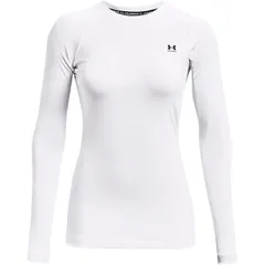 アンダーアーマー レディース トップス シャツ Under Armour Armour Ua Cg Authentics Crew Gym Top Womens White ホワイト
