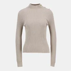 バブアー レディース アウター ニット・セーター リブ Barbour International Stella Ribbed Jumper Oatのサムネイル