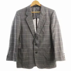 ウンガロ UNGARO テーラードジャケット ブレザー シングル 背抜き センターベント チェック 90A4 S グレー /UM ■GY99のサムネイル