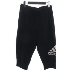 アディダス adidas エッセンシャルズ ビッグロゴ 3/4丈パンツ HA4350 黒 ブラック L