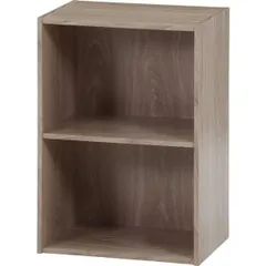 カラーボックス2段 アッシュグレー 組立品