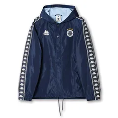 カッパ メンズ アウター ジャケット・ブルゾン Kappa Mens Banda Hooded Rain Anorak BlueWhite GPT ホワイトのサムネイル