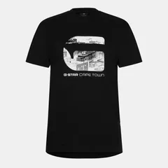 ジースター メンズ トップス Tシャツ ケープデザイン キャップ ケープ G Star Cape Town TShirt Dk Black ブラックのサムネイル