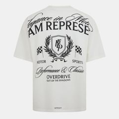 リプレゼント メンズ トップス Tシャツ プリント グラフィック Represent Mens Rep CrestShirt Strikingraphic Print Flat White ホワイト