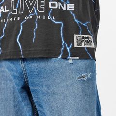リプレゼント メンズ トップス Tシャツ Represent Mens Rep Live One TShirt Bold Fashion Metal Fusion Stained Brown ブラウン