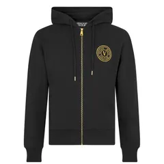 ヴェルサーチ メンズ アウター パーカー・スウェット パーカー VERSACE JEANS COUTURE Foil Stamp Zip Hoodie Black G89 ブラックのサムネイル