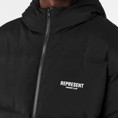 リプレゼント メンズ アウター ジャケット・ブルゾン Represent Menshort Puffer Jacket Black ブラックのサムネイル