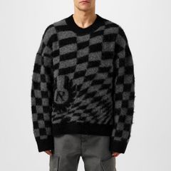 リプレゼント メンズ アウター ニット・セーター Represent Mens Checkerboard Knit Jumper Shadow チェック