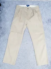 ポロ ラルフローレン コットン パンツ ツータック チノ パンツ ベージュ 34