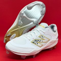 ニューバランス 野球 スパイク ピンク ホワイト 白 金具 23