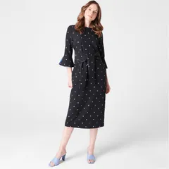 ビバ レディース トップス ワンピース ミディワンピース ミディ Biba Tie Midi Dress Polka Dot ドット