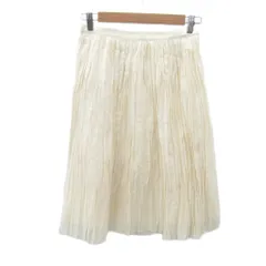 ユキトリイ YUKI TORII プリーツスカート ミモレ丈 無地 40 L アイボリー /SY17 ■GY61