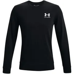 アンダーアーマー メンズ アウター ニット・セーター パイル セーター Under Armour Armour Rival Terry Crew Sweater Mens Black ブラックのサムネイル