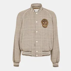 アレキサンダー・マックイーン メンズ アウター ジャケット・ブルゾン Alexander McQueen Mens Bomber Jacket IvoryBrwn アイボリーのサムネイル