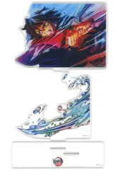【中古】アクリルスタンド・アクリルパネル 冨岡義勇 レイヤードアクリルスタンド 「劇場版 鬼滅の刃 無限城編 第一章 猗窩座再来 第三弾キービジュアル WEBSHOPくじ 炭治郎＆義勇vs猗窩座」 B賞
