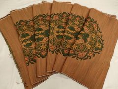 平和屋本店□極上 夏物 芭蕉布 青山みとも 縞 手積み芭蕉糸100% 逸品
