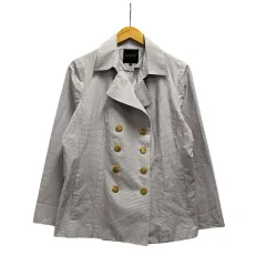 ランバン LANVIN ジャケット 長袖 チェック コットン混 A9J8216 42 紫 パープル 白 ホワイトのサムネイル