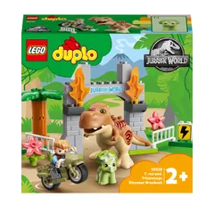 レゴ(LEGO) デュプロ Ｔ-レックスとトリケラトプスの大だっそう 10939 おもちゃ ブロック プレゼント幼児 赤ちゃん 恐竜 きょうりゅう 男の子 女の子 2歳以上