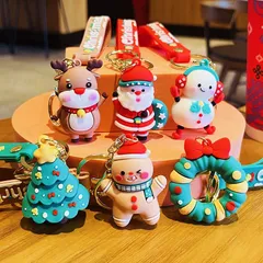 キーホルダー ストラップキーホルダーバッグチャーム クリスマス6本セット